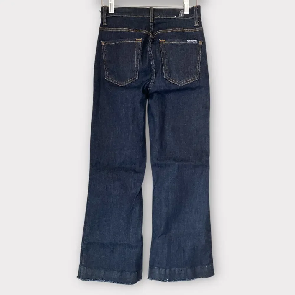 7 For All Mankind Cropped Ali Flare dark wsah euc 24 - Picture 2 of 4